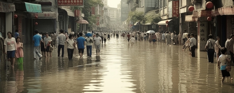 湛江受台风影响出现局部强降水 部分路段车泡水