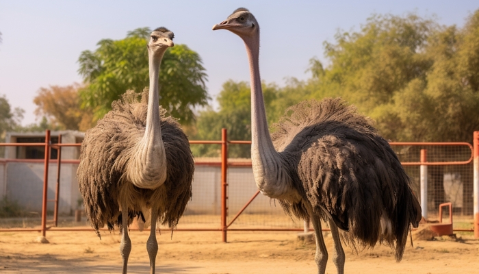 云南男子骑鸵鸟上路，跑得比电动车还快